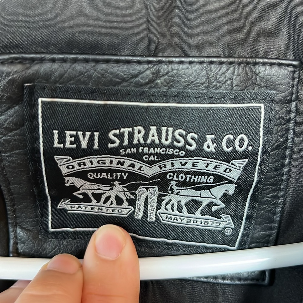 Levi’s Faux Leather Moto Jacket with Hood - Picture 6 of 12